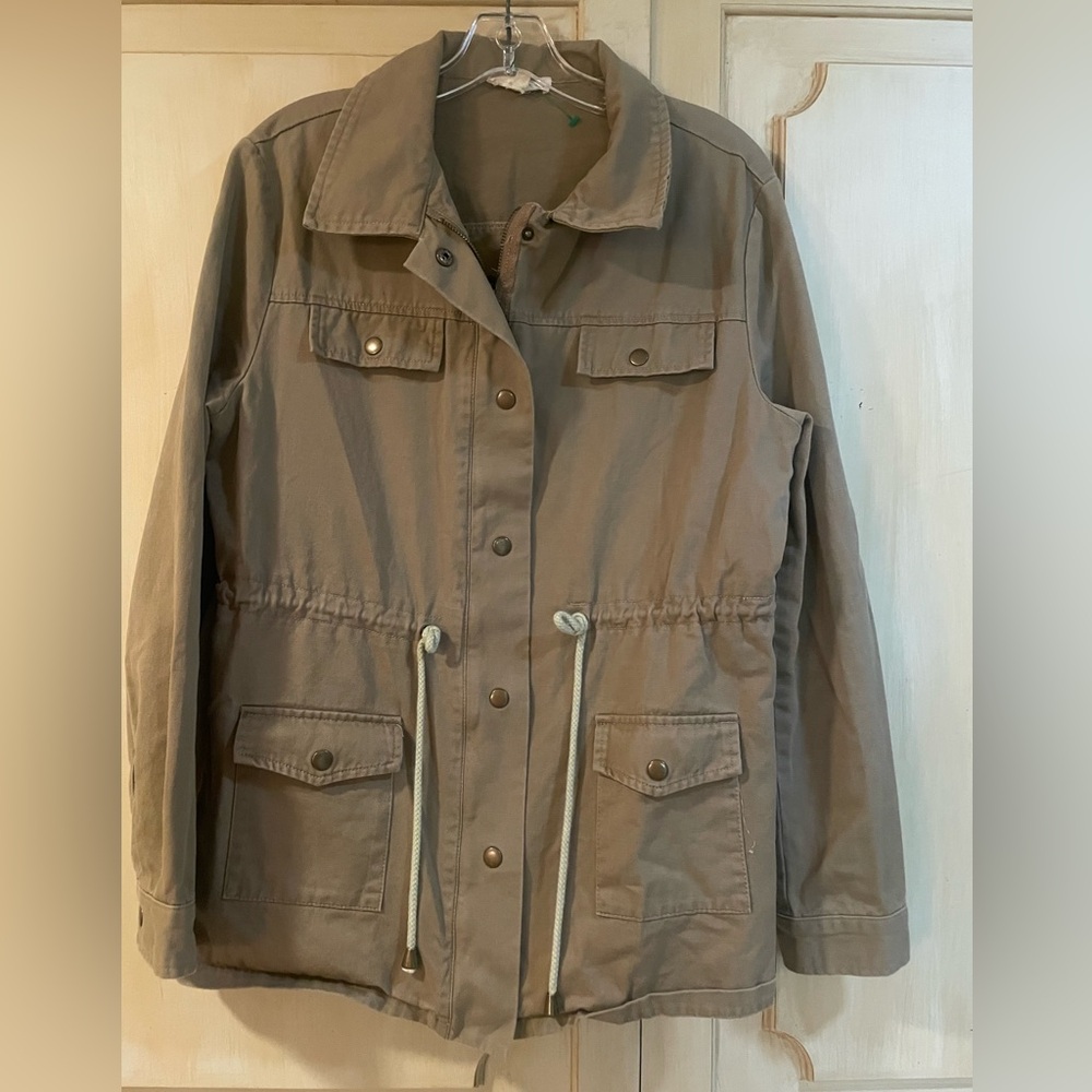 Promesa Tan Utility Jacket with rope tie Waist